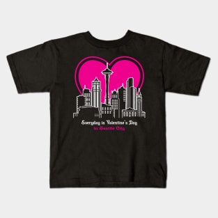 Valentine's Day in Seattle City Kids T-Shirt